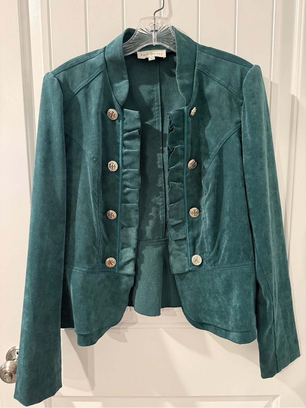 Kate Rosy Emerald Green Military-Style Blazer Jacket